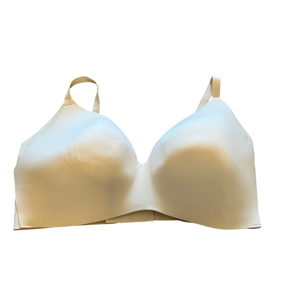 Knix WingWoman Wireless Contour Bra Beige Size 8 Smoothing Seamless Everyday